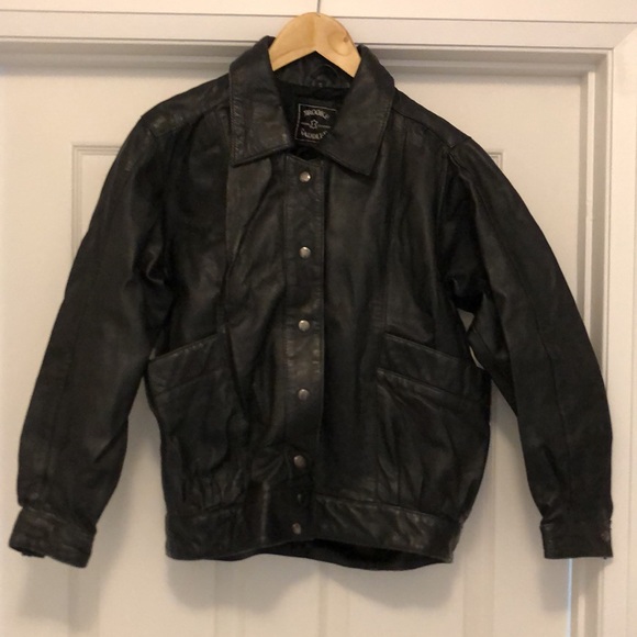Vintage Leather Bomber Jacket - Picture 8 of 8
